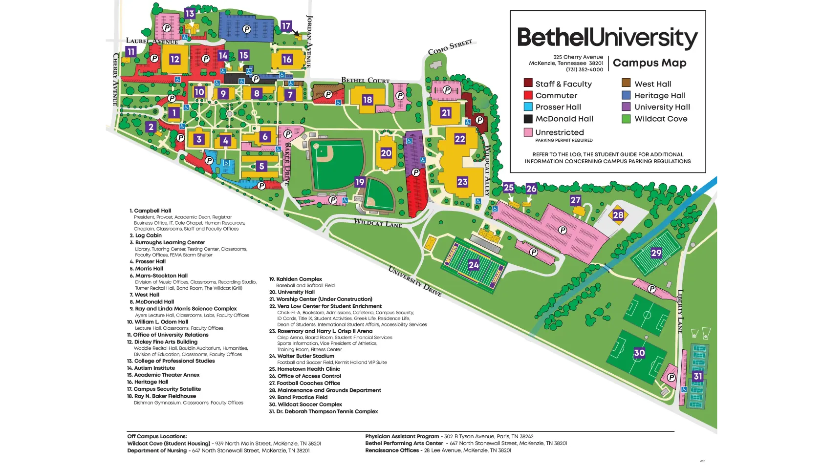 Campus Parking Map 2026